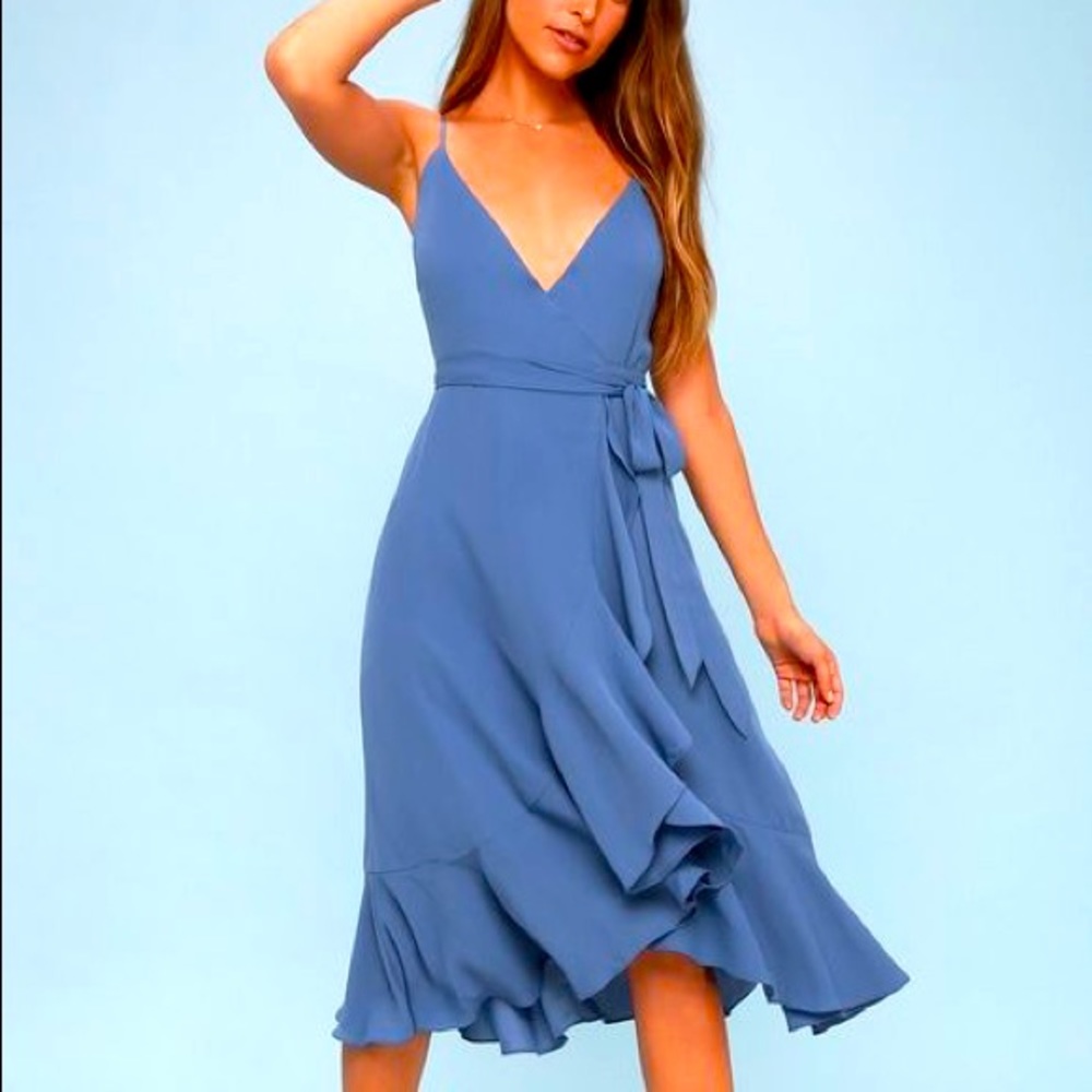Lulu’s Blue Wrap Dress